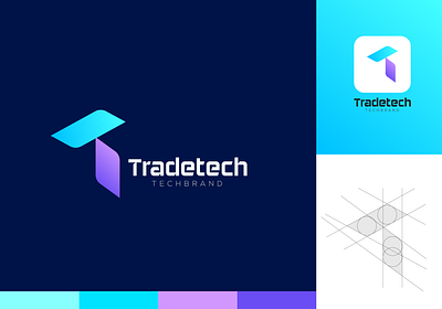 Tradetech logo logo logodesign minimal modernlogo vector