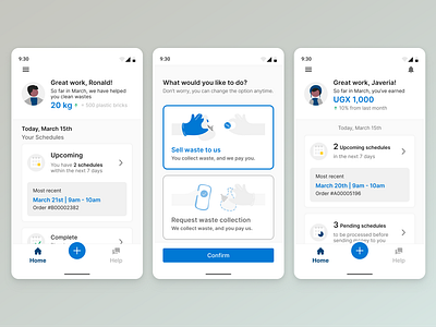 Schedule Management Dashboard_Waste Collection app design graphic design illustration ui ux