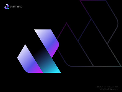 Retso Logo abstract app logo brand identity branding graphic design letter r logo logo logo design logo designer modern logo r logo