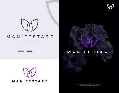 Manifestare brand identity branding designlogo flower flower logo graphic design logo logodesign logos logotype design visual identity