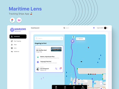 Maritime Lens App animation dashboard design designer figma figma design maritime monitoring product design ship tracking ui ui design ui inspiration ui ux uiux ux ux design ux inspiration web app