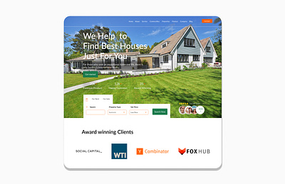 Real estate Landing page UI design graphic design landing page real estate ui user interface