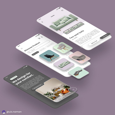 Furniture App UI Design app boost dailyui design effect isometric design ui uidesign ux