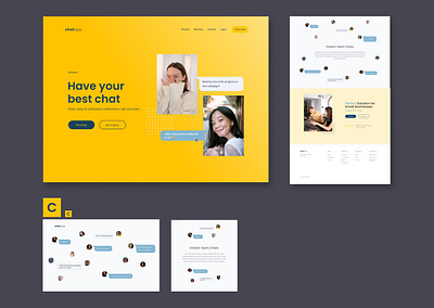 Chat App Design desktop | minimalistic, colorful ui ux web design