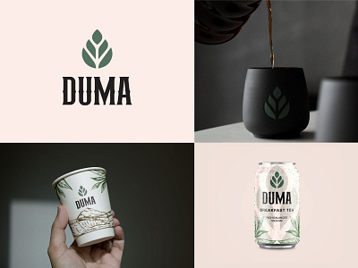 Duma Tea branding cafe coffee cup design drink elegant flat food icon logo mark minimal packaging pattern premium stylish