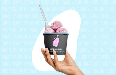 Restaurant Branding: Scoop Creamery brand design branding design graphic design illustration logo logo design vector