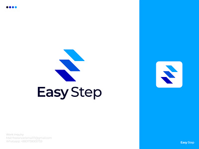 Easy Step, (Letter-E) - Letter Logo Design Concept branding e logos easy step easy step logo graphic design letter e logo logo logo design logo make modern e