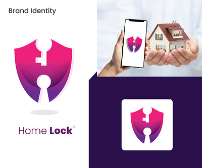 Home Lock Security Services Company 3d animation app art best logo brand identity branding design illustration ui