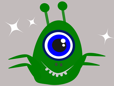 Cute alien Bob alien graphic design illustration inkscape