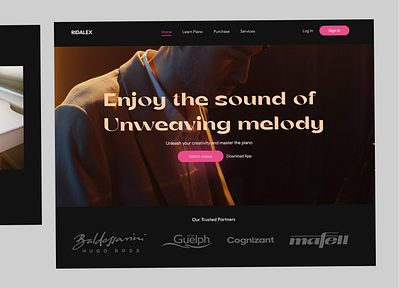 Ridalex Piano website branding design graphic design illustration logo product design uiux