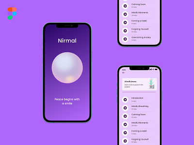 Nirmal - Meditation App app branding design graphic design illustration logo typography ui ux vector