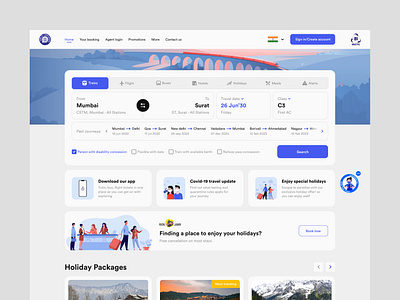 IRCTC Redesign ui