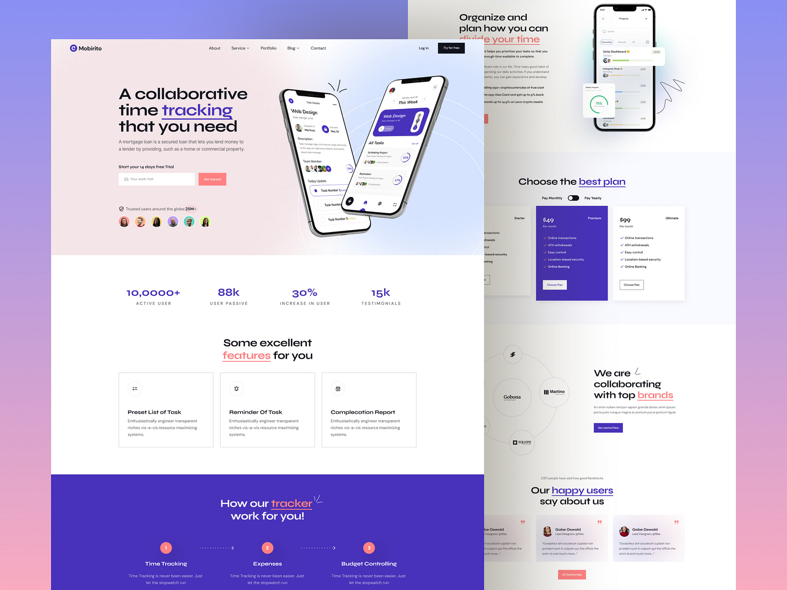 Mobile App Landing Page by Zubaear on Dribbble