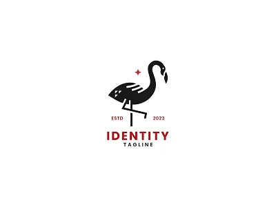 Stylish Flamingo Logo airplane aves aviation bird branding business company corporate flamingo fly logo stylish tour vacation vector