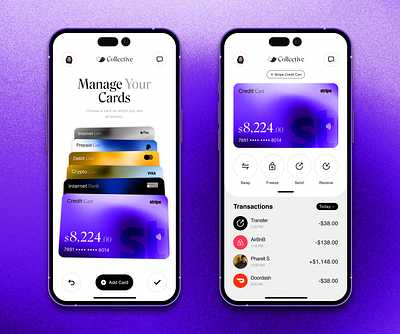 Banking and Card Management App animation app banking branding card credit card design expense figma finance fintech illustration interface management ui ui design ux ux design