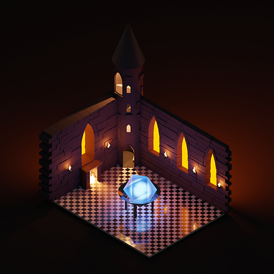 Castle 3d 3d art blender fantasy illustration