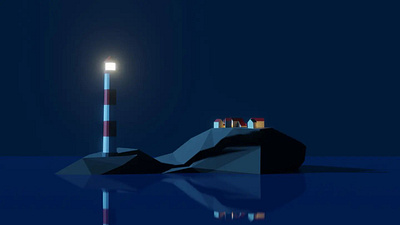lonely lighthouse 3d animation app branding design graphic design illustration logo motion graphics typography ui ux vector