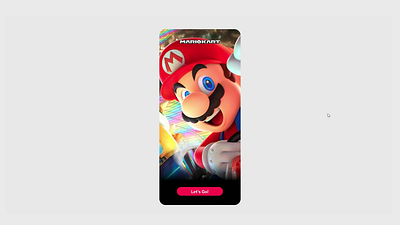 Mario Kart (Video) animation app design game graphic design mario mario kart mobile mobile game motion graphics nintendo red super mario ui ux video game