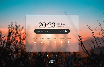 Daily UI Design #037 | Weather widget appdesign challenge daily design inpiration ui uiux weather webdesign widget