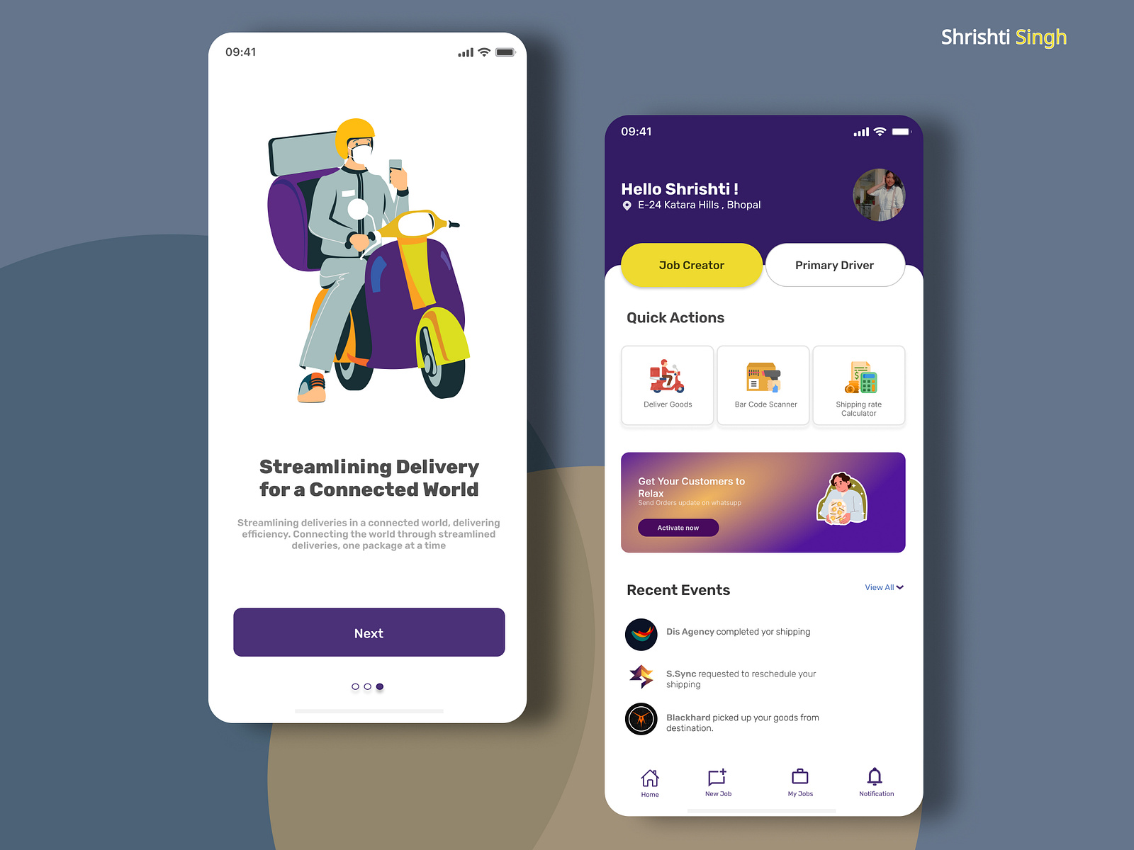 Delivery App - UI/UX by Shrishti Singh on Dribbble