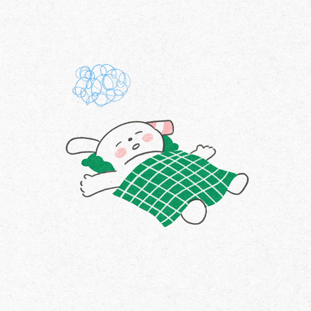 Sleeping Bunny bunny cartoon digital art drawing dream dreaming gif gif loop illust illustration procreate rabbit sleep