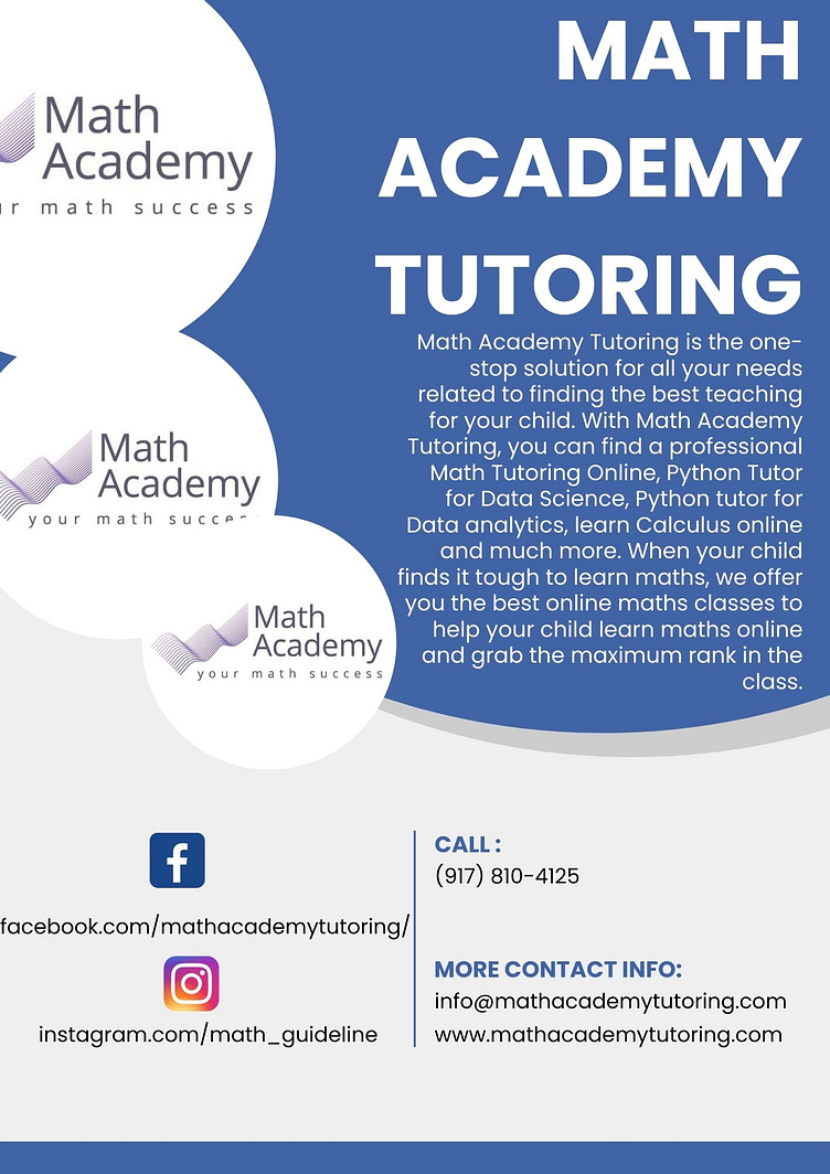 Maths Tutoring Online by Math Academy Tutoring on Dribbble