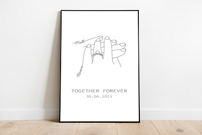 Keren Engagement Line Art engagement illustration line line art