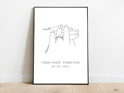 Keren Engagement Line Art engagement illustration line line art