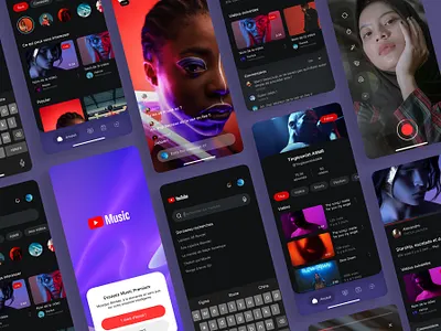 Youtube Redesign challenge app black dark darkmode design medias mobile ui ux videos youtube