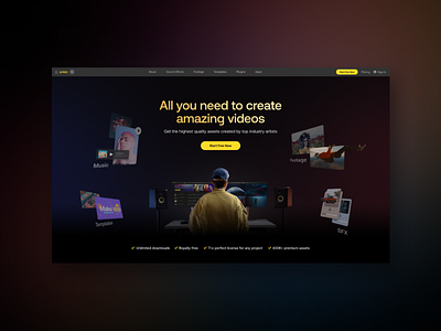 Artlist Website Design ✨ animation artlist artlist.io branding creator design graphicdesign motion graphics ui userexperiance userinterface ux video videocreator webdesign website websitedesign youtube youtuber