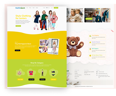 Figma Desgin for TinyKidApparel design designers illustration logo ui uidesign uiux web web deisgn website design