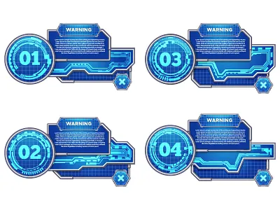 Blue lower third banners. border entertainment glow play