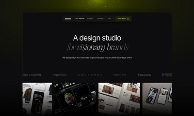 MUM Studio - Landing page agency dark green lime mum mum studio studio ui web design