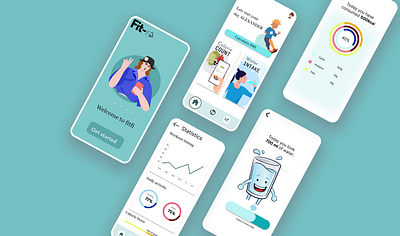 UI for a mobile application branding design illustration ui uiux ux