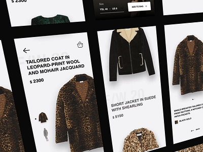 SAINT LAURENT - Shopping App Exp. 3d black dark ecommerce fashion luxury product design saint laurent shopping ui ysl