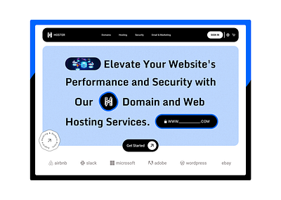 Domain & Web Hosting Services Website Home Page Design. ui ui ux landing page design.