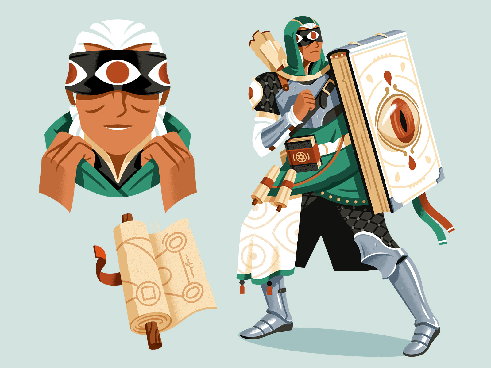 Eyesaac Evershield character character design concept art design fantasy illustration magic