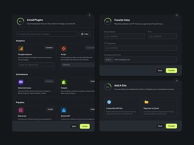 Zoneit Modals alert bar dashboard domain elementor hosting integration modal popup progress site step steps wordpress