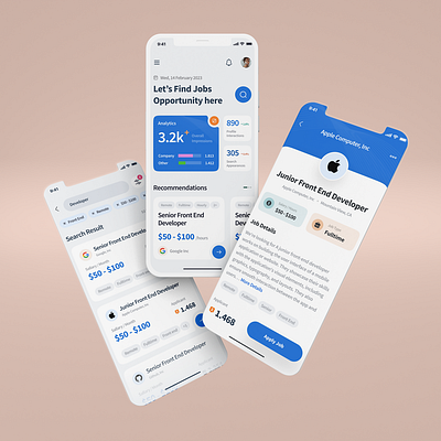 Jobie: Job Finder Application application design job ui ux
