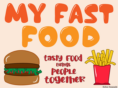 Fast Food Advert app branding design graphic design illustration logo typography ui ux vector