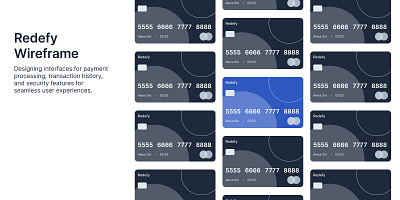 Credit Card - redefy enterprise saas ui wireframe wireframe kit wireframing