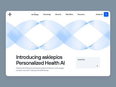 🩺 SH asklepios | Personalized Healthcare AI Website | Platform 3d ai animation biotech blue care dashboard health healthcare healthtech icon landing page machine learning medical personalized healthcare platform predictive diagnostics ui web design wellness