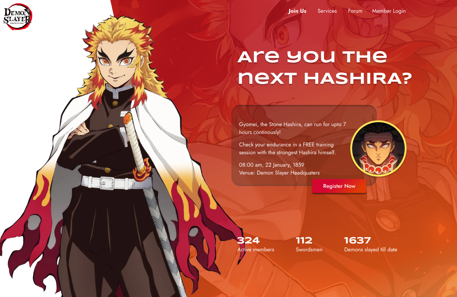 Demon Slayer Corp Website UX/UI Landing Page Design by Axat Jain on Dribbble