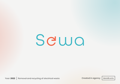 Sewa - logo blue branding circle arrow clean electrical fresh logo logos orange recycle recycling sewa waste