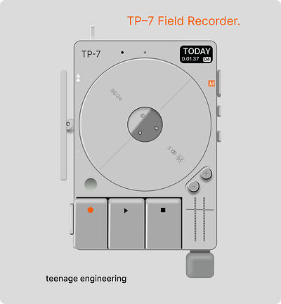 TP–7 field recorder. build designdrug watchmegrow design designchallenge figma productdesign ui uiux