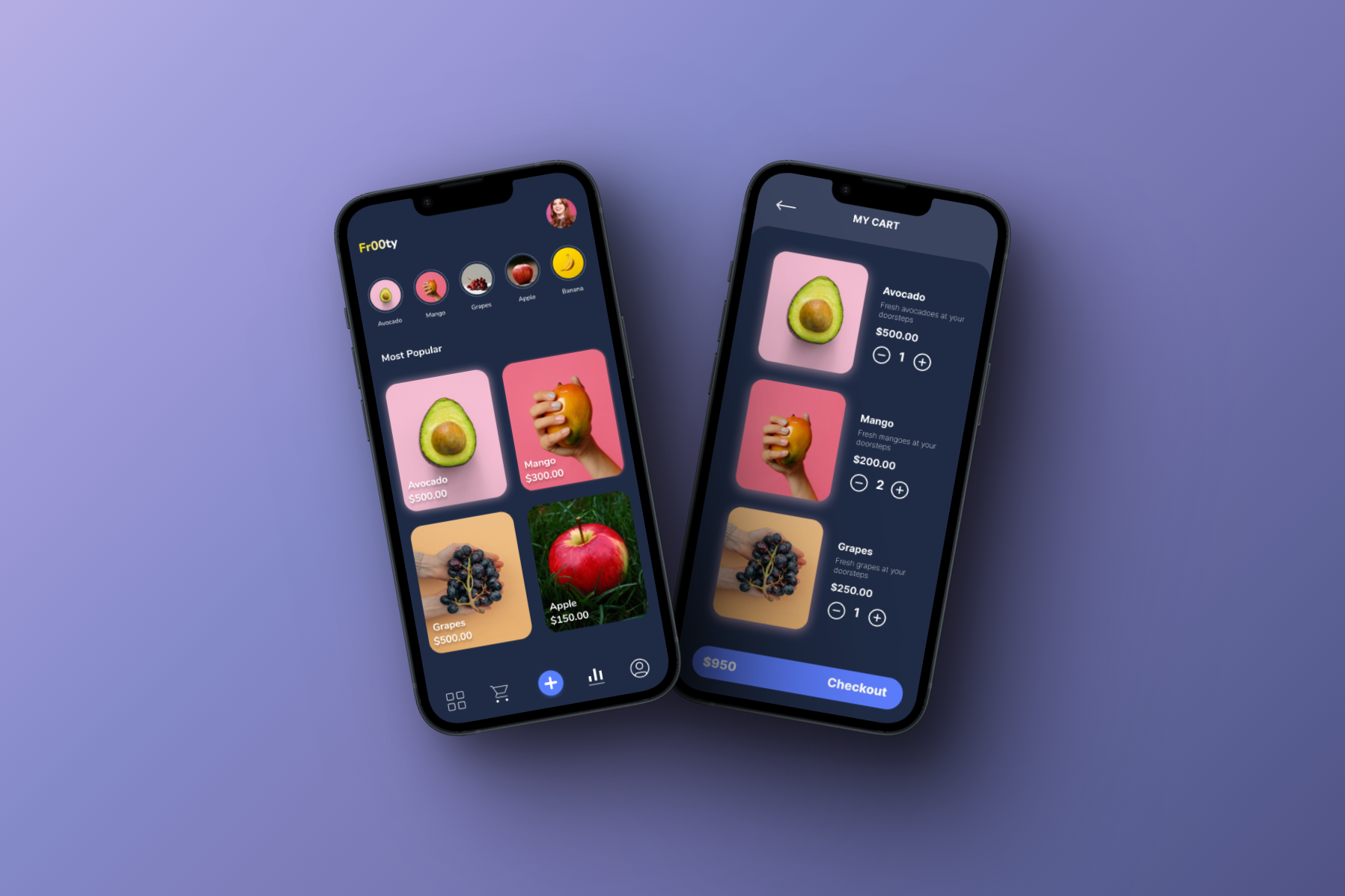 Example of Simple Food commerce UI