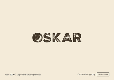 Oskar - logo bakery branding bread brown cream flour logo logos oskar product yellow