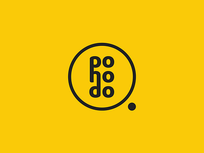 Pohodo - logo concept black branding circle concept dot furniture logo logos magnifying glass pohodo search yellow