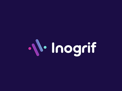 Inogrif - logo blue branding company font gradient inogrif logo logos serif symbol technology