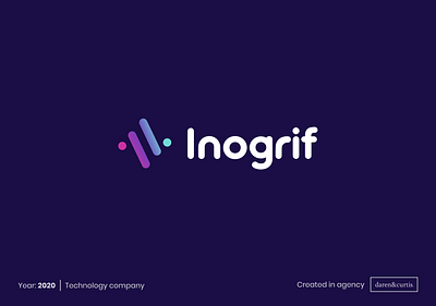 Inogrif - logo blue branding company font gradient inogrif logo logos serif symbol technology